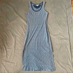 Anthropologie Saturday Sunday Blue Heathered Tank Dress EUC Size XS
